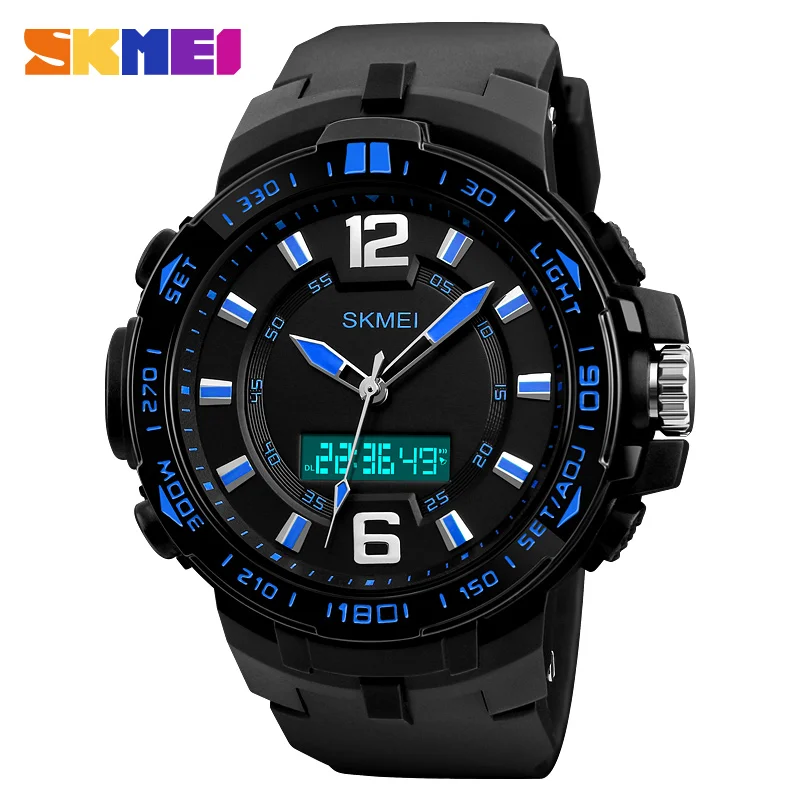 

SKMEI Wrist Watch Men Outdoor Digital Sport Watch Clock Top Brand Men's Watches Fashion Dual Display Chrono erkek kol saati 1273