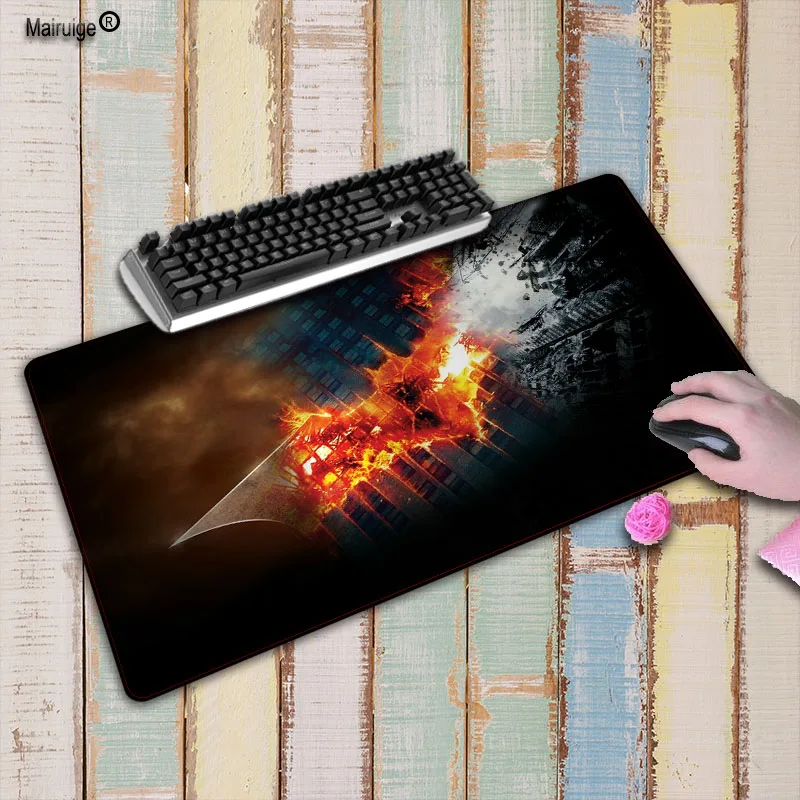 Mairuige Batman Logo Large Gaming Mouse Pad Lockedge Mouse Mat For Laptop Computer Keyboard Pad Des