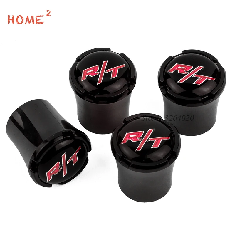 Auto Tire Valve Cap for RT R/T Logo Metal Tyre Wheel Cover for Dodge