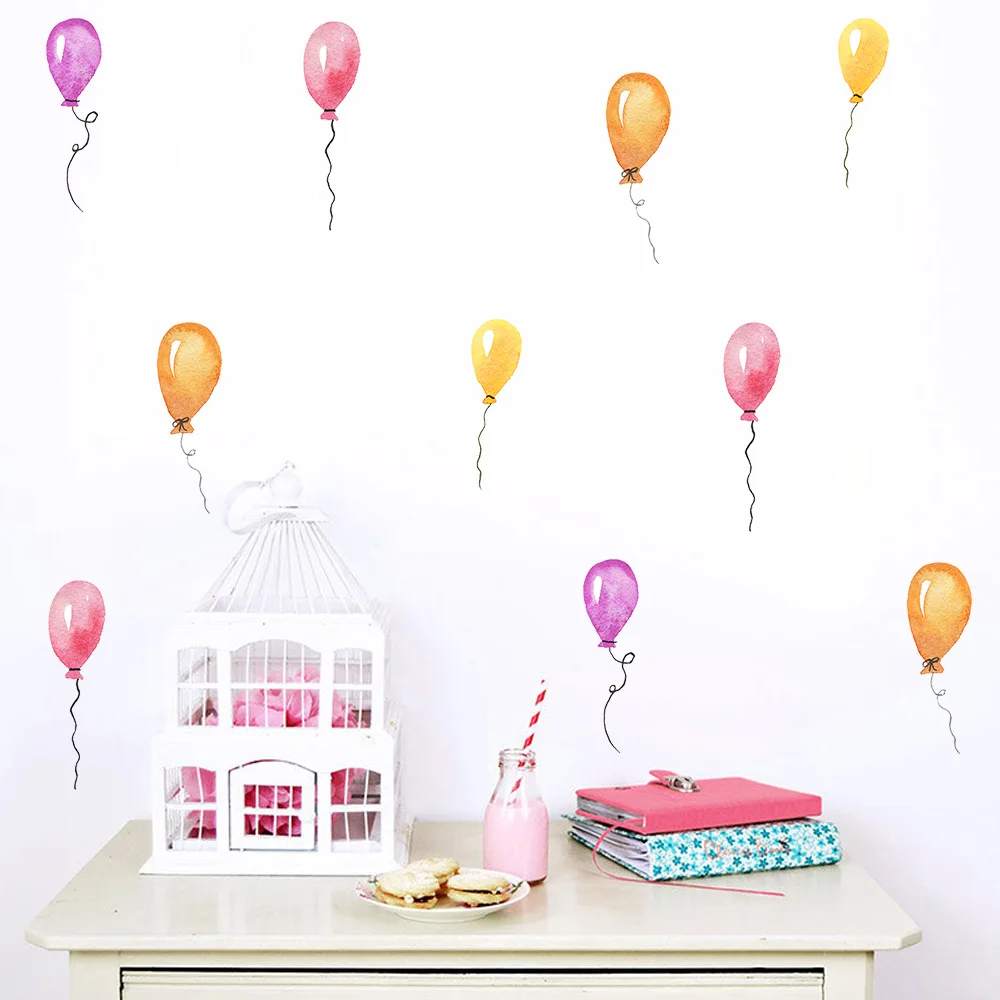 6 Sheets DIY Multi Balloon Wall Stickers Decals Kids Children Room Home