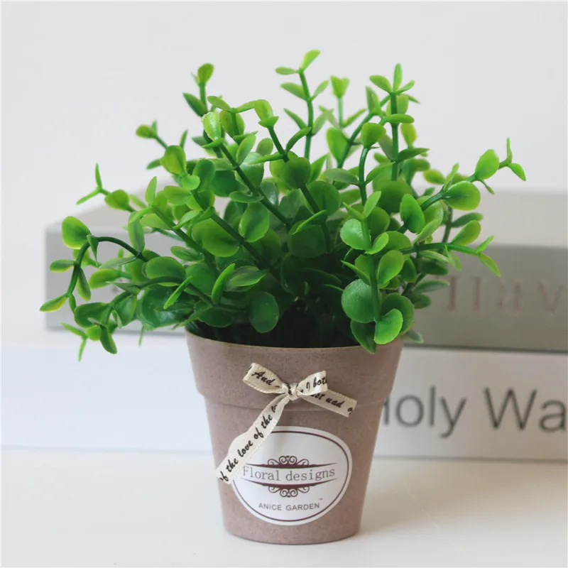 

plastic flowers desktop mini bonsai 7 colors available