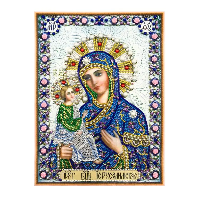 

1Set Religion 5D Special Shaped Diamond Painting Embroidery Needlework Rhinestone Crystal Cross Craft Stitch Kit DIY