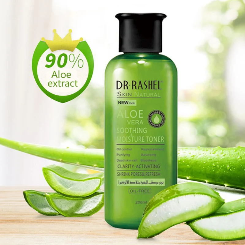 

DRRASHEL Aloe Vera Moisture Toner Face Moisturizer Soothing Hydrating Purifying Shrink Pore Oil Control 200 ml