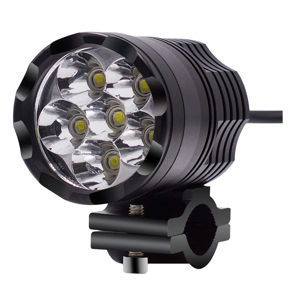 

External Constantly Bright Motorcycle Light 9-48v Aluminum Alloy Headlight 30w with Switch
