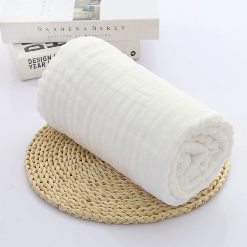  Six-Layer Baby Bathing Towel Soft Washing Gauze Saliva Towel for Infant Solid Newborn Handkerchief 