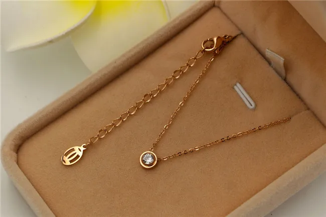 316L-Stainless-Steel-Gold-Plated-Pendant-Necklace-Round-Single-Crystal-Link-Chain-Necklace-For-Women-Rose