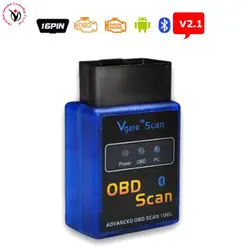 Vgate сканирования инструмент мини ELM327 V2.1 Bluetooth OBD2/OBD II Can Bus ELM 327 Bluetooth протоколы инструмент диагностики авто поддержка Android