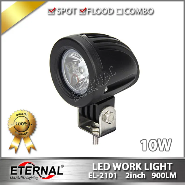 

10pcs 10W work light round 2" mini work lamp for motorcycle ATV UTV automotive spot light SUV truck trailer tractor fog light