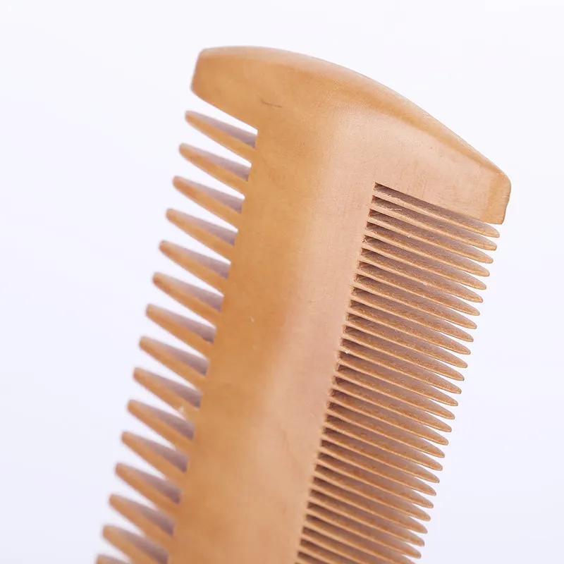 Карманный деревянный гребень из натурального сандалового дерева двухсторонний широкий и узкий зубной гребень инструмент для укладки волос