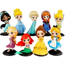 Новые принцесс фигурка игрушки куклы, Белоснежка, Рапунцель Жасмин Золушка, Русалка колокол PVC Фигурки Игрушка