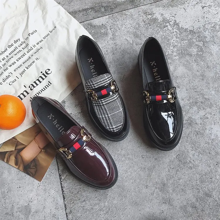 Г. весенне-осенние кожаные туфли в английском стиле в стиле Харадзюку Студенческая винтажная Женская обувь в Корейском стиле