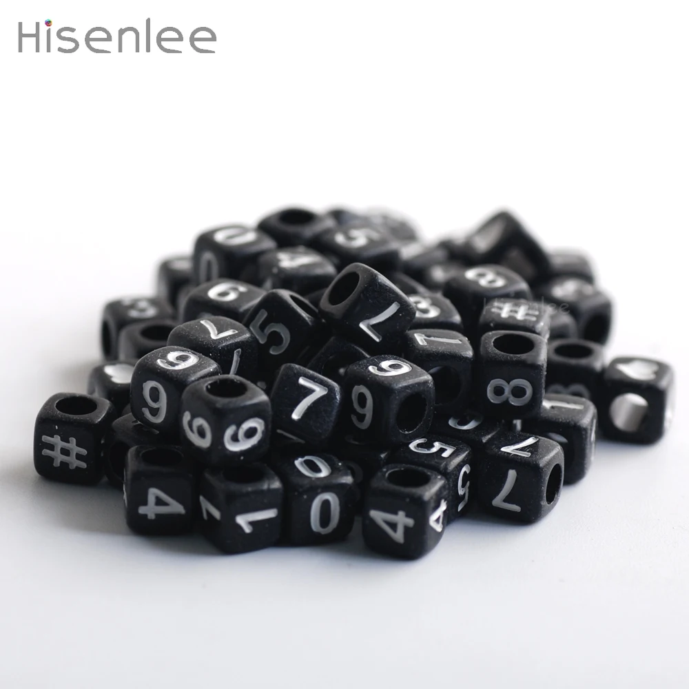 Hisenlee Cool 200 шт./пакет 6*6 мм черный модный акриловый куб для перегородок апертура 3 5
