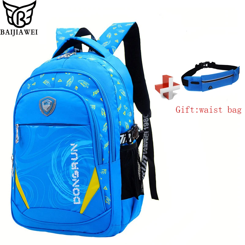New Printed Children School Bag Alleviate Burdens Unisex Kids Backpack Schoolbag Casual Travel Bags Backpacks For Teenage Girls