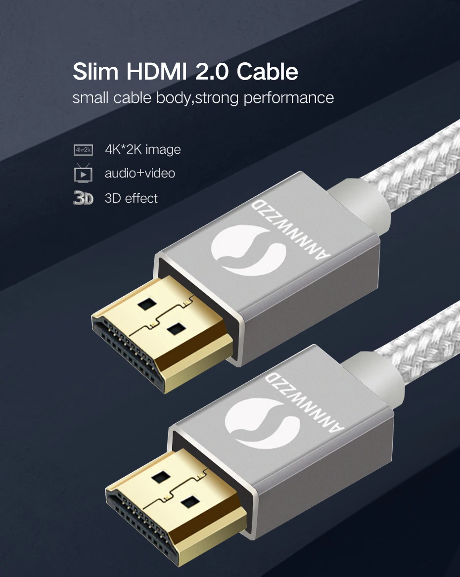 HDMI Мужской к HDMI Мужской кабель 1 м 2 м 3 м 5 м 4 к HDMI кабель 1,4 1080P 3D для PS3 HD ЖК-проектор Apple tv компьютерный кабель