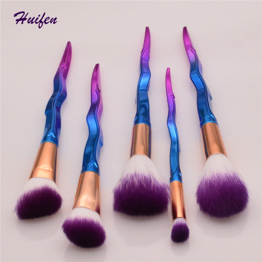 

5pcs Makeup Brushes Set Beauty Cosmetics Foundation Blusher Powder Eyeshadow Blush Colorful Slim Make up Brush Tool Kit (YP0205)