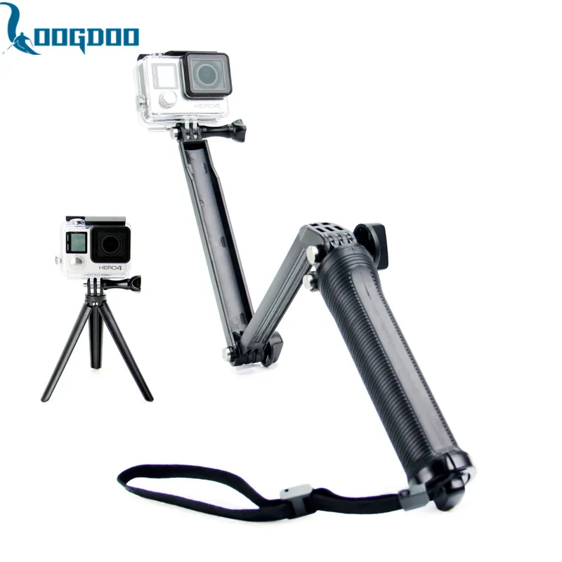 GoPro Accessories Collapsible 3 Way Monopod Mount Camera Grip Extension
