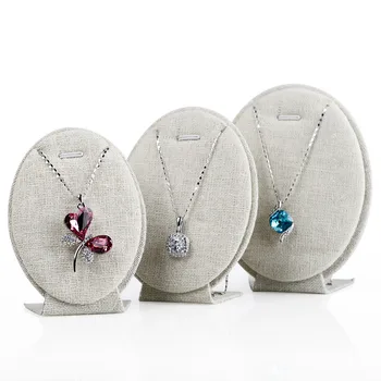 

3pcs Korea Linen Necklace Pendant Display Stand Jewelry Display Holder Jewellery Display Rack
