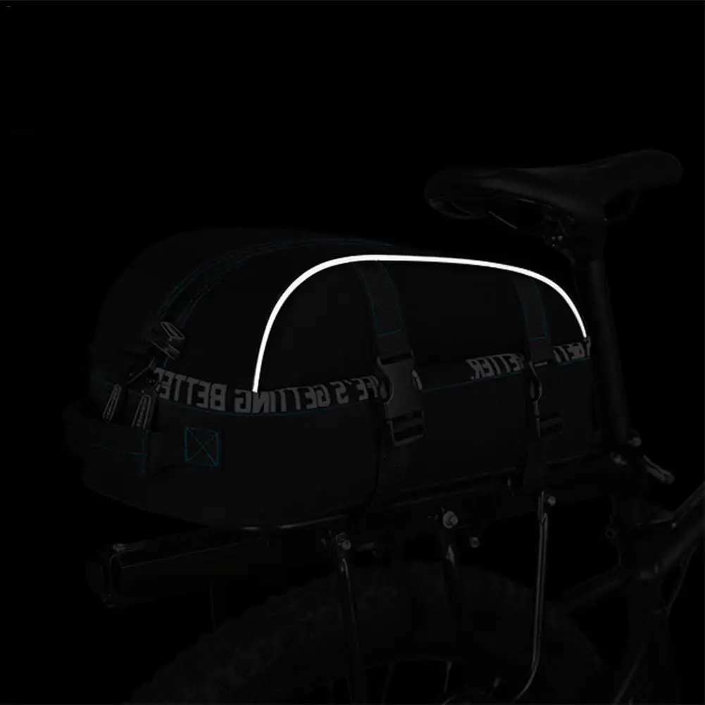 Best Bicycle Bags Bicycle Rear Rack Bag Shoulder Panniers Rainproof Bag Double-layer Night Reflection Mountain Road Bike Accessories 3