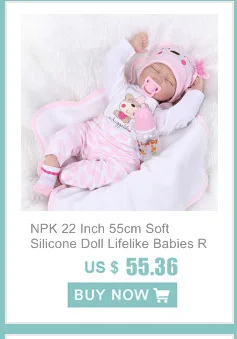 NPK Милые силиконовые куклы Reborn Baby Menina Alive 17 ''кукла для новорожденных с большими глазами Bebe подарок для маленьких девочек