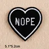 Letters Nope Punk Iron On Patch Clothes Patch For Clothing Boys Embroidered Embroidery Patch Garment Apparel Accessories ► Photo 1/3