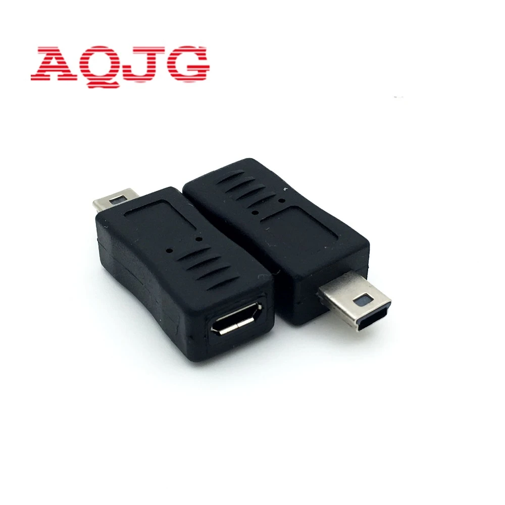 Adaptador Micro USB hembra a Mini USB macho, convertidor de conector V3 a V8, Mini 5p negro para teléfono Htc AQJG|mini usb male|usb to usb femalefemale to female usb - AliExpress