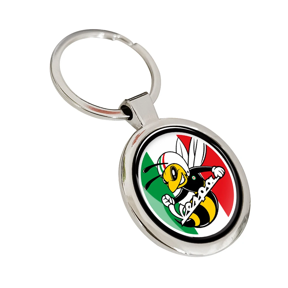 

Chrome Motorcycle Keychain Key Ring Case for PIAGGIO VESPA Models