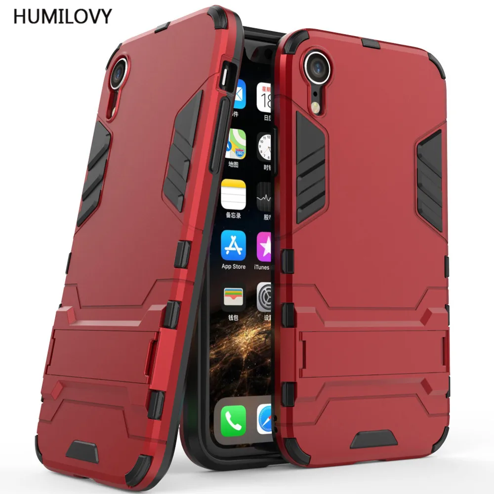 

For iPhone Xr Case Rubber Robot Armor Phone Shell Protective Hard Back Phone Case for iPhone xr Cover for Apple iPhone Xr Funda