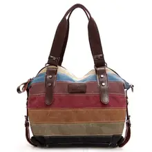 Холщовая Сумка Радужная полосатая Холщовая Сумка модная трендовая и сумка с декоративной отделкой моющаяся тканевая сумка