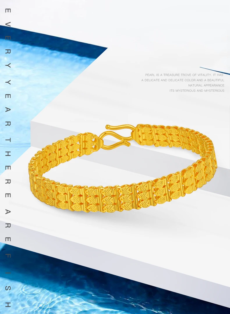 ZSFH 24K браслет из чистого золота настоящий 999 цельный золотой браслет высококлассные красивый романтический, модный Классический ювелирный Новинка