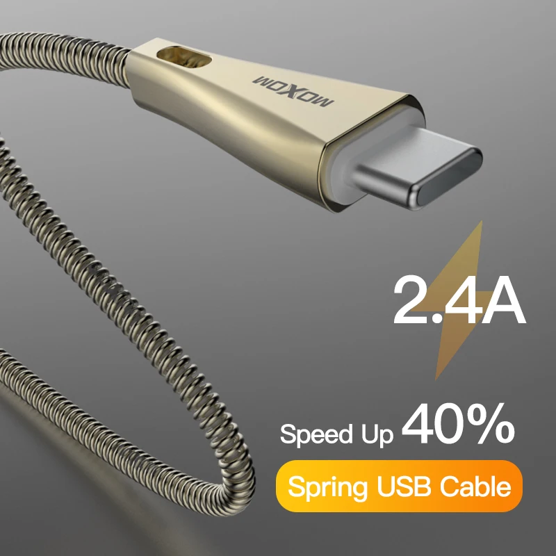 USB-кабель MOXOM типа C для Samsung S9 S8 Xiaomi mi9 Redmi note 7 кабель быстрой зарядки | Мобильные