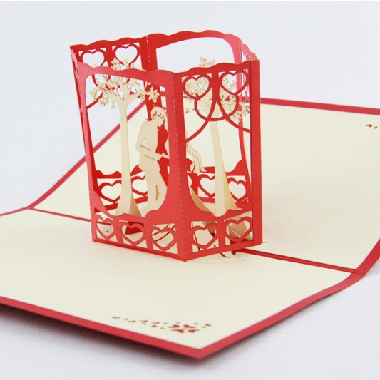 Garden tree wedding card /3D card pop up card/wedding invitation customize Free shipping - 32291790243