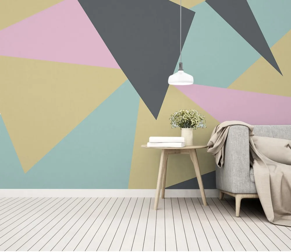 

Free Shipping Style Simple Personality Wallpaper Abstract Geometry Square TV backdrop Custom Mural 3D Mural Wallpaper