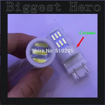 

20X 12v-24v ceramic led car lamp 3157 lens 27 smd leds 7014 7020 27SMD T25 tail brake Light Bulb Lamp free shipping