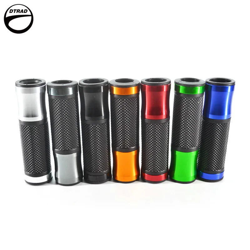 

CNC Black Motorcycle Grips Aluminum Rubber Gel Hand Grips for 7/8" Handle Bar Bikes 7 color
