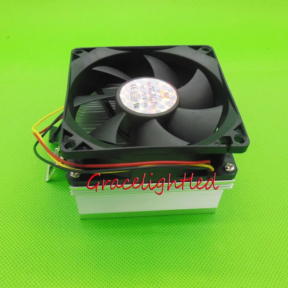 1pc Aluminium Heat Sink Cooling Fan 20W 50W 100W High Power Led Light 80*83*65mm