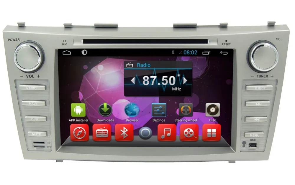 Perfect 8" HD  Quad Core Android 6.0 Car DVD Radio GPS Navigation Player for Toyota Camry 2008 2008 209 2010 2011 DVR TPMS BT WIFI 1