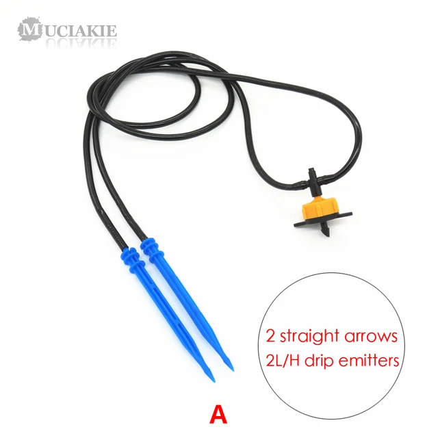 MUCIAKIE Drop Irrigation System for Bonsai Spider Distribution Assembly with 2/4 Elbow Arrow Dripper 2/8 L/H Drip Emitters Kits