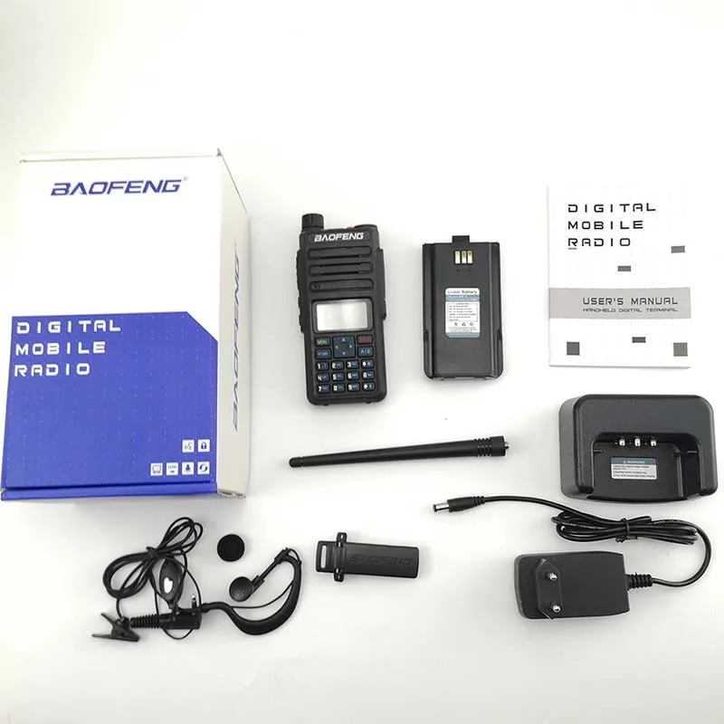 Портативная рация Baofeng DM 1801 DMR 2 шт. радиостанция 2019 Ham UHF VHF Walky профессиональная CB