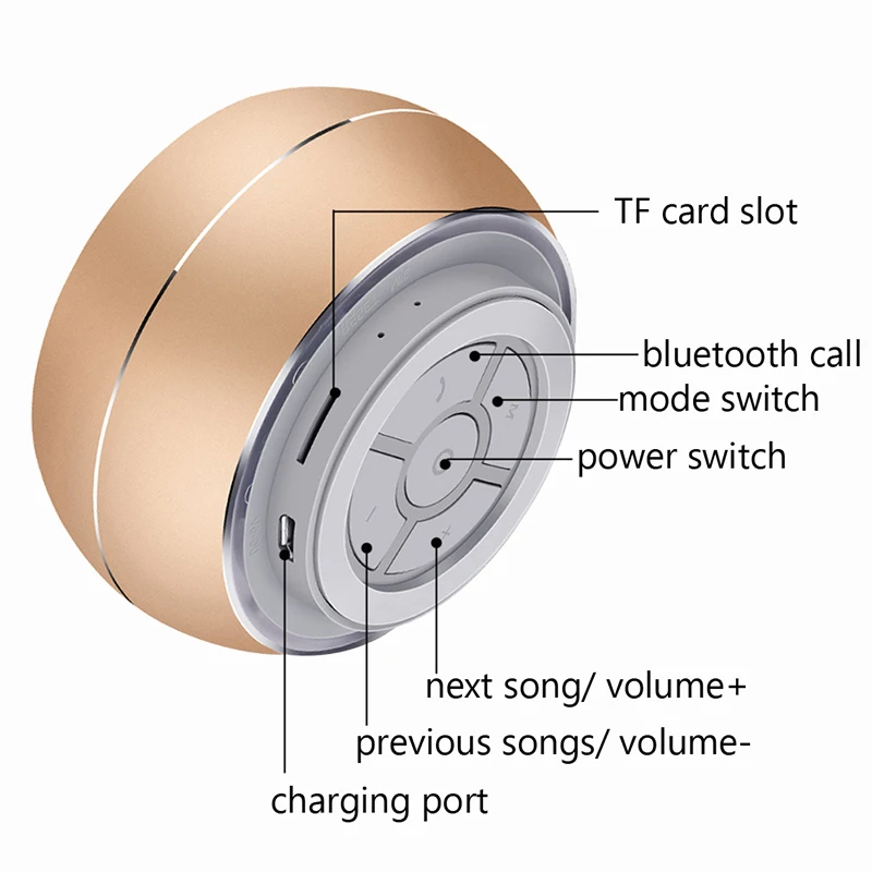 Фу и yBill R9 мини Беспроводной металлический Bluetooth Динамик светодиодный светильник
