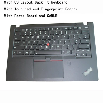 

New FOR Lenovo Thinkpad X280 Palmrest US Keyboard Backlit Fingerprint Touchpad Bezel