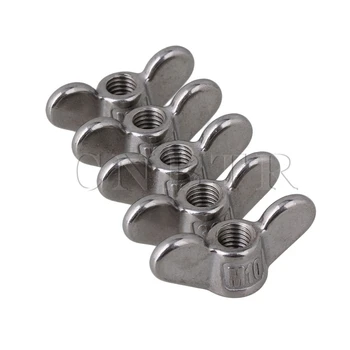 

CNBTR M10 Metric 304 Stainless Steel Butterfly Nuts Wing Nuts Hardware Set of 5
