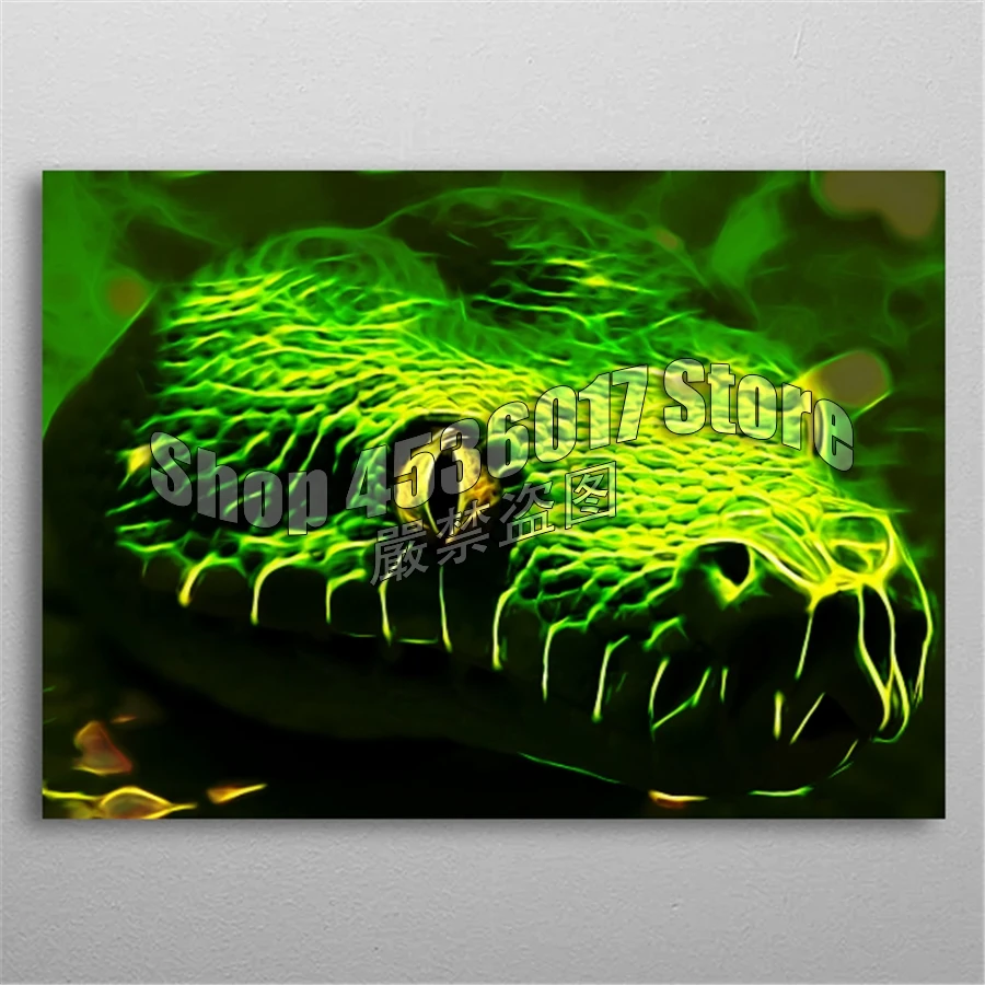 

Animals 5d Diy Diamond Painting Cross Stitch Diamond Embroidery snake fractal Diamond Mosaic Full Rhinestone Home Decor Posters