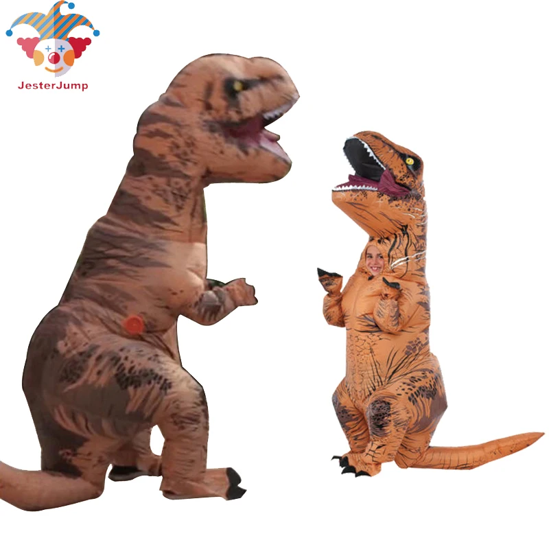 Inflatable Dinosaur Costume T -REX Halloween Jurassic World Cosplay Carnival Christmas Costumes For Men Blowup Party Fancy Dress