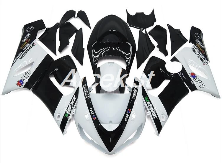 

New style ABS Fairings Kit Fit for kawasaki Ninja ZX6R 636 2005 2006 6R 05 06 ZX-6R Fairing set black white elf