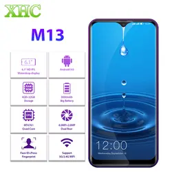 LEAGOO M13 Android 9,0 6,1 "в виде капли воды, смартфон 4 Гб Оперативная память 32 GB Встроенная память MT6761 4 ядра, определение отпечатка пальца ID лица с