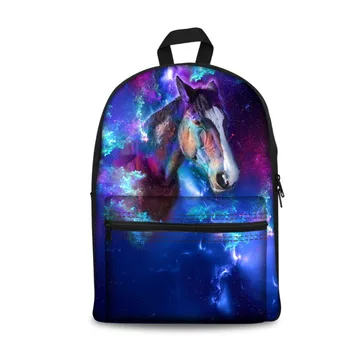 

THIKIN Fashion Women's Canvas Galaxy Stars Universe Space Backpacks Children School Bookbags College Bags for Teenagers Girls