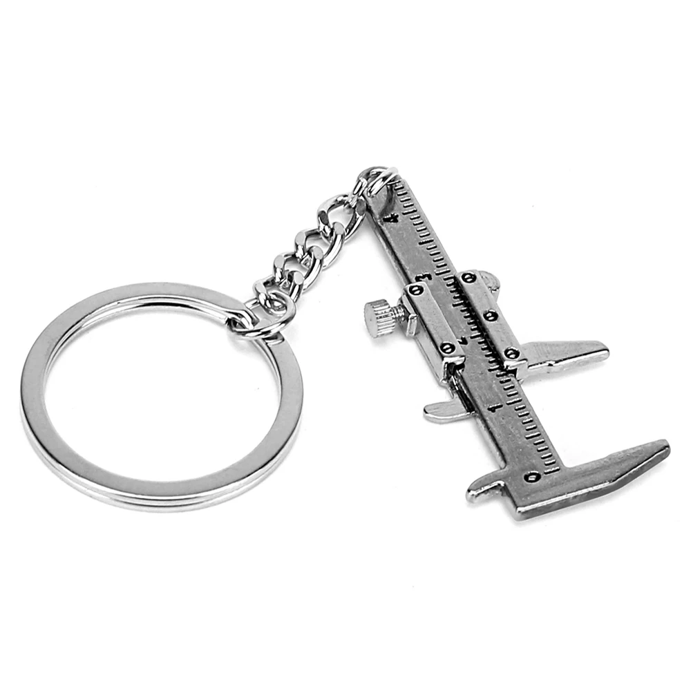 

Keyring High Quality Metal Keychains Pendant Fashion Jewelry Interior Accessories Car Key Rings Vernier Caliper Car-styling