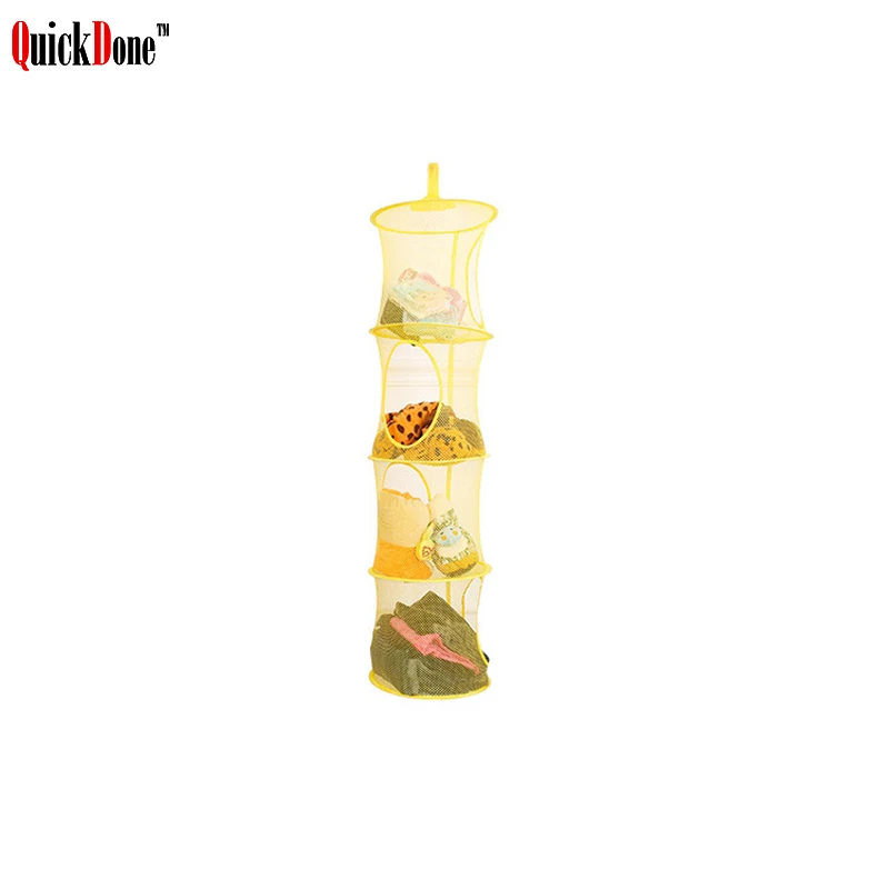 QuickDone 4-слойная сумка для хранения одежды сетчатая подвесная корзина сушки