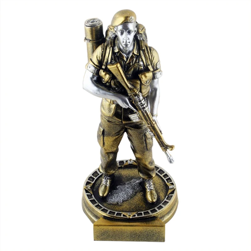 

Creative Mini Suit Special Forces Soldier Figurines Trophy Resin Crafts Ornament Home Decor Gold Soldier Miniature Desktop Gifts