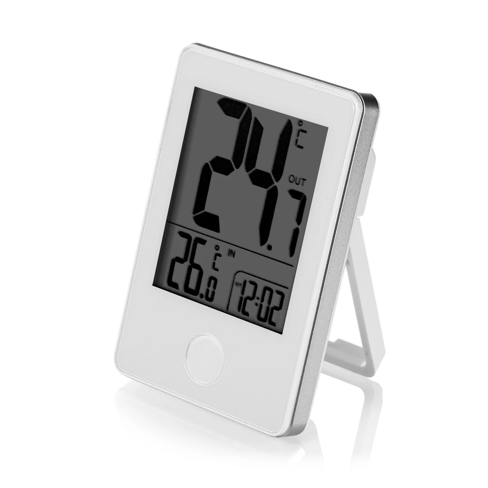 

2019 Digital Date Alarm Clock Wireless Digital Indoor Outdoor Thermometer Remote Precision Thermometer Clock Radio Controlled
